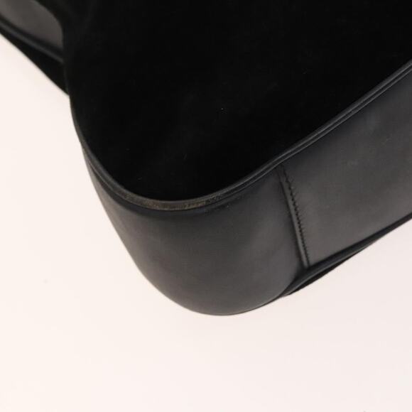 GUCCI Bamboo Hand Bag Suede Black Gold 001 1014 001 1014 - Picture 13 of 16